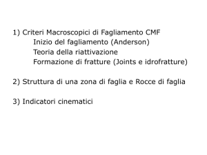 1) Criteri Macroscopici di Fagliamento CMF Inizio del fagliamento