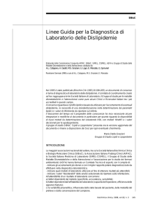 Linee Guida per la Diagnostica di Laboratorio delle