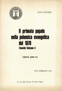 Il primato papale nella polemica evangelica del 1810 (Concilio