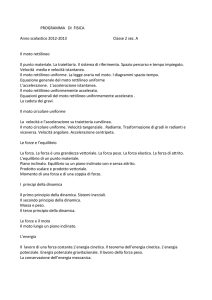 PROGRAMMA DI FISICA Anno scolastico 2012-2013