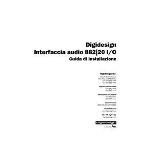 Digidesign Interfaccia audio 882|20 I/O Guida di installazione
