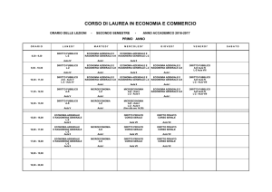 CORSO DI LAUREA IN ECONOMIA E COMMERCIO