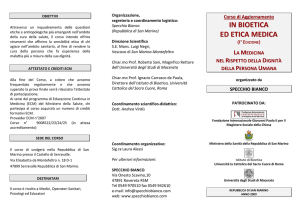 in bioetica ed etica medica - Ordine dei Medici di Palermo
