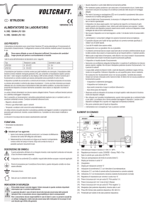 istruzioni alimentatore da laboratorio