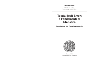 Teoria degli Errori e Fondamenti di Statistica