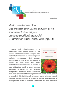 Maria Luisa Maniscalco, Elisa Pellizzari (cur.), Deliri culturali. Sette
