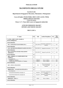 Ingegneria Meccanica - Politecnico di Bari