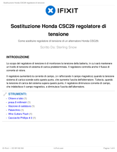 Sostituzione Honda CSC29 regolatore di tensione
