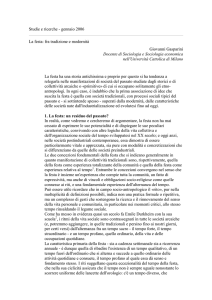 Giovanni Gasparini, La festa: fra tradizione e modernità