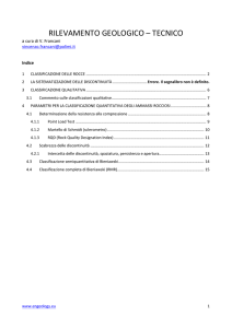 rilevamento geologico – tecnico