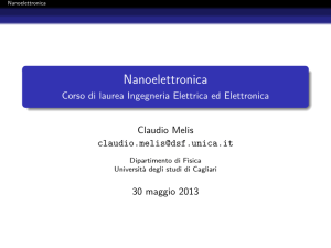 Nanoelettronica - Corso di laurea Ingegneria Elettrica ed Elettronica