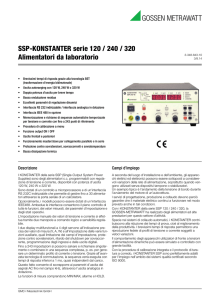 SSP-KONSTANTER serie 120 / 240 / 320 Alimentatori da laboratorio