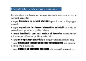 Diapositiva 1 - Dipartimento di Economia, Statistica e Finanza