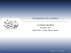 Introduzione alla statistica descrittiva