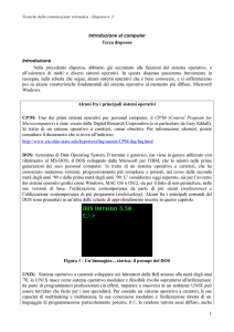 1 Introduzione al computer Terza dispensa Introduzione Nella