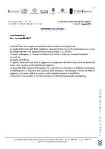 domanda di lavoro - Centro Interculturale della Città di Torino