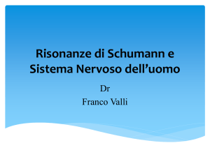 Risonanze di Schumann e Sistema Nervoso dell`uomo
