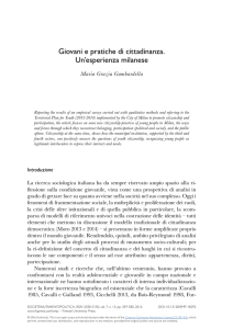 Giovani e pratiche di cittadinanza. Un`esperienza