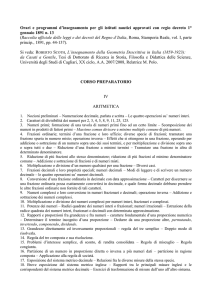 1 gennaio 1891, Orari e programmi d`insegnamento per gli istituti