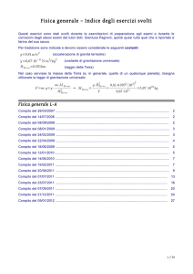 Fisica generale – Indice degli esercizi svolti 3