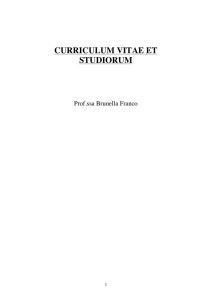 curriculum vitae et studiorum