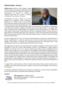 Raffaele PISANI – baritono - Teatro Comunale di Bologna
