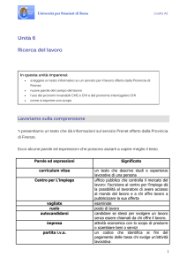 Unità 6 - Università per Stranieri di Siena