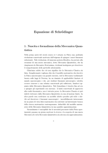 Equazione di Schrödinger - Dipartimento di Matematica