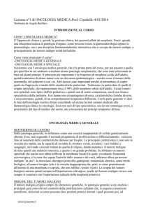 Sbobinature del corso di Oncologia A.A. 2013/2014