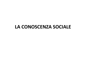 la cognizione sociale - Dipartimento di Scienze Politiche e Sociali