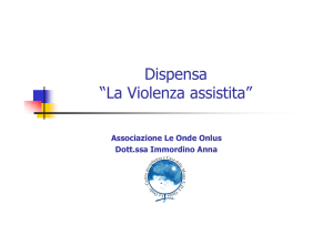 Dispensa “La Violenza assistita”