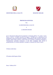 MINISTERO DELLA SALUTE REGIONE MOLISE