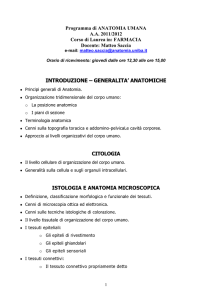 introduzione – generalita` anatomiche