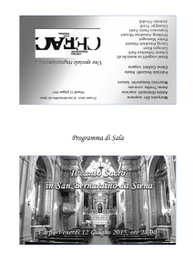 Programma di Sala - Maurizio Gasparini
