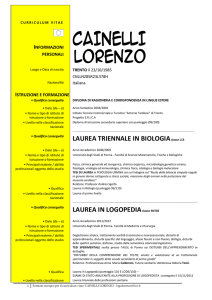 curriculum vitae - Il Trentino dei Bambini