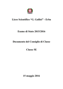 Erba Esame di Stato 2015/2016 Documento del Consiglio di Classe