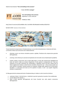 Studio ed esercitazione “Fear and loathing in the eurozone”