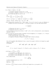 Soluzioni esercizi dispense di Geometria: Capitolo 1. (1.A ) Siano x