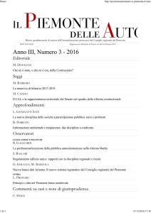Anno III, Numero 3 - 2016 - Il Piemonte delle Autonomie