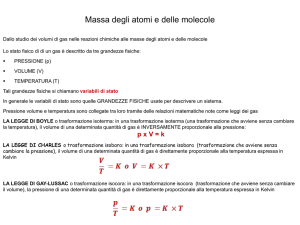 Massa degli atomi e delle molecole