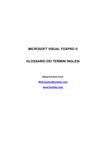 microsoft visual foxpro ® glossario dei termini inglesi