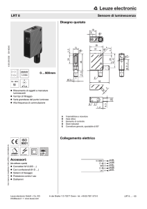 Accessori: Disegno quotato Collegamento elettrico LRT 8 Sensore