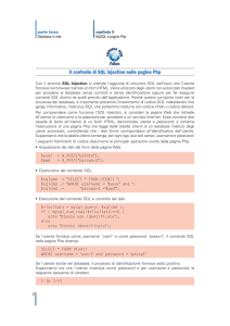 Il controllo di SQL Injection nelle pagine Php