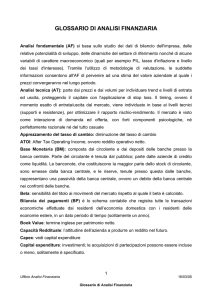 glossario di analisi finanziaria