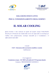 il solar cooling - Scuola Edile di Bergamo