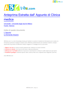 Anteprima Estratta dall` Appunto di Clinica medica