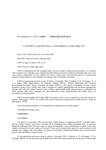 Provvedimento n. 10115 ( A306 ) VERALDI/ALITALIA L`AUTORITA