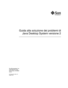 Guida alla soluzione dei problemi di Java Desktop System versione 2