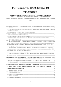 PIANO DI PREVENZIONE DELLA CORRUZIONE FOND.NE