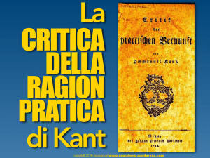 Kant - Critica della ragion pratica.key
